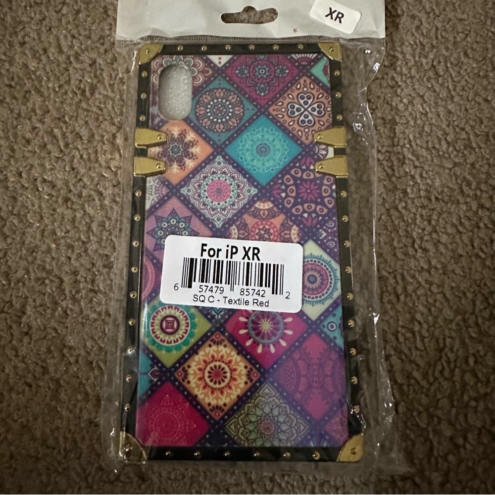 Colorful Square Design phone case for Apple IPhone XR.